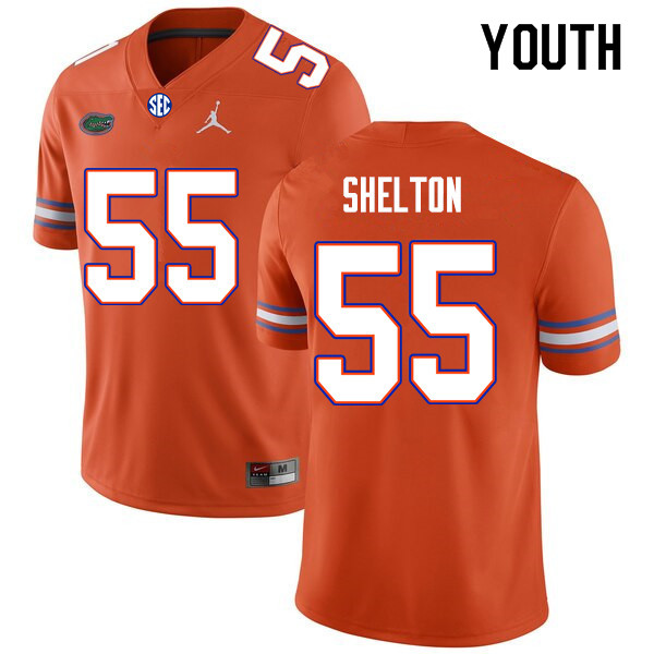 Youth #55 Antonio Shelton Florida Gators College Football Jerseys Sale-Orange - Click Image to Close